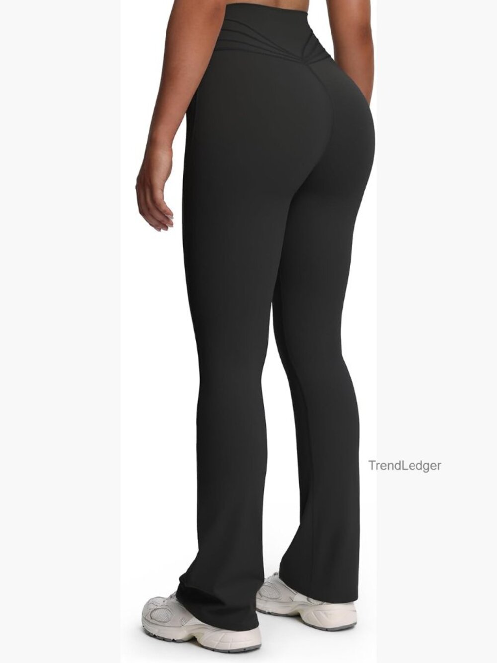 High Waisted Tummy Control Flare Leggings Yoga Pants 31" Inseam